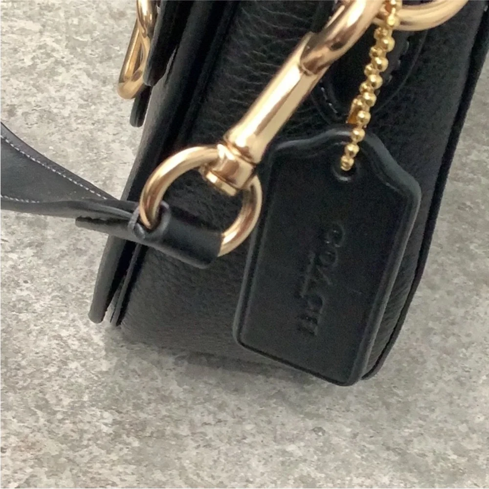 Coach CE567 Morgan Saddle Bag In Colorblock Brown & Black Gold Rivets - NWOT - Picture 8 of 14